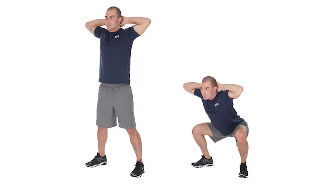 Body weight squats