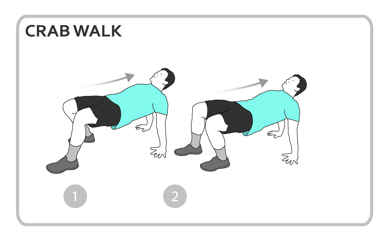 Những bài tập thể dục cho trái tim khỏe có thể áp dụng bài tập Crab walk