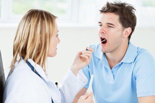 he physician will examine all areas of the oral cavity during a throat examination