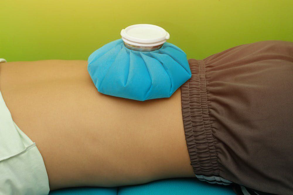 Relieve abdominal pain after exercise