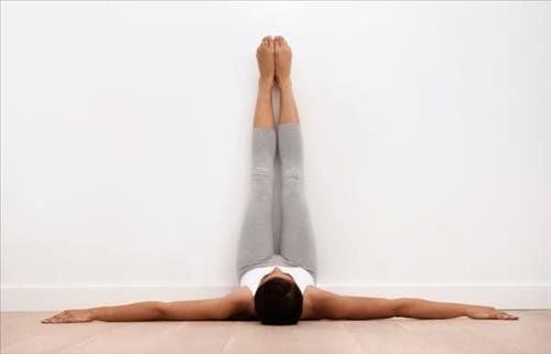 The leg-up-the-wall pose needs to be performed correctly.