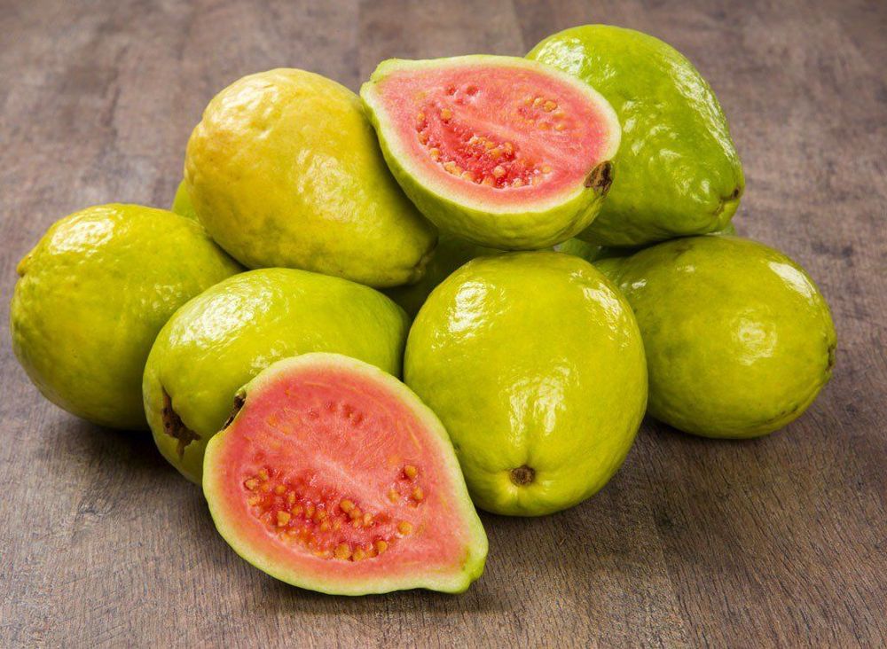 Guava is a tropical fruit rich in vitamin C and a remarkable source of fiber.


