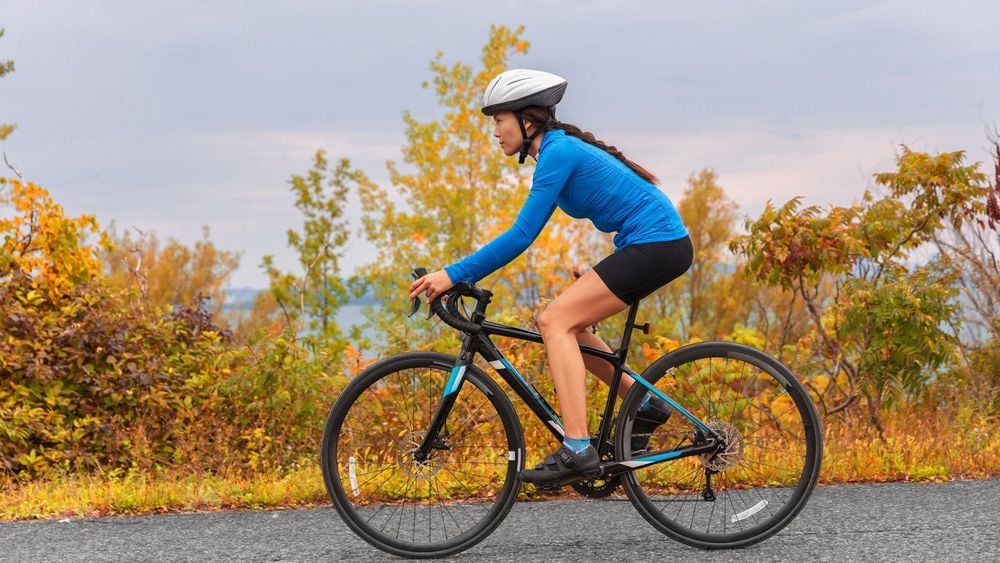 Riding a bike with the seat elevated also helps elongate our leg muscles by stretching the calves and thighs.