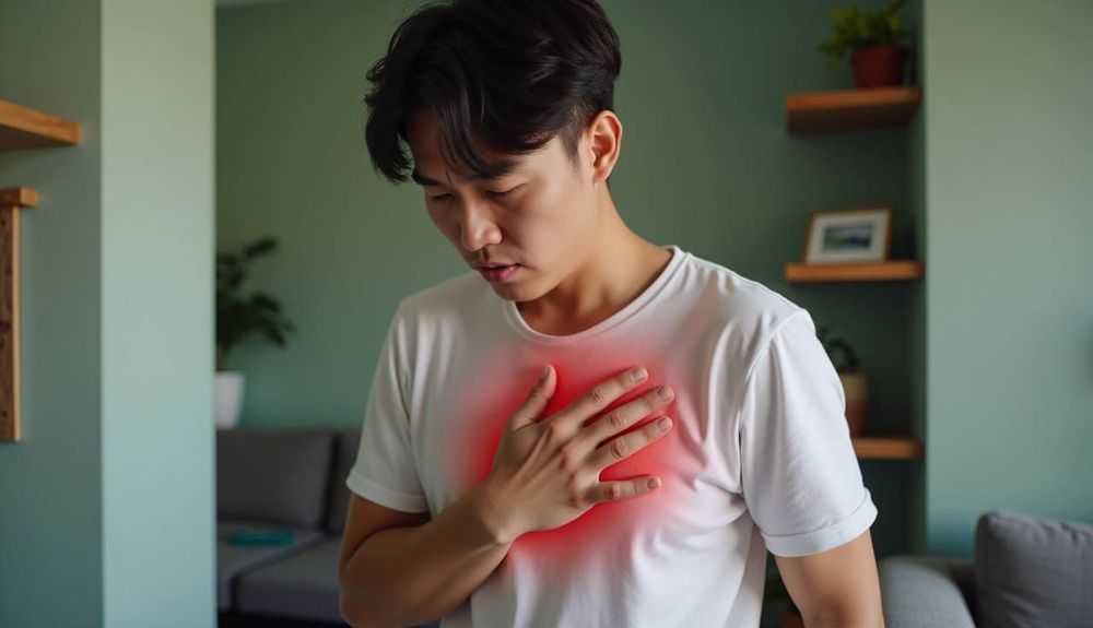 Đau tức vùng ngực là một trong những biểu hiện ung thư thực quản giai đoạn 2.