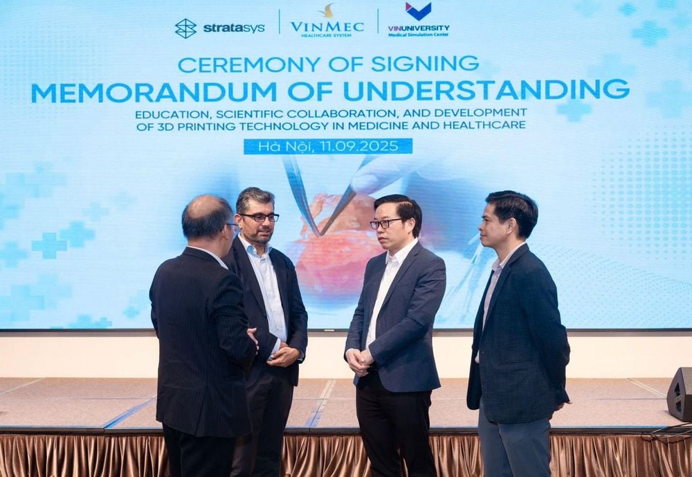 Vinmec cùng VinUniversity ký kết Biên bản Ghi nhớ (MOU) hợp tác chiến lược với Stratasys, mở ra kỷ nguyên 3D trong y học Việt Nam
