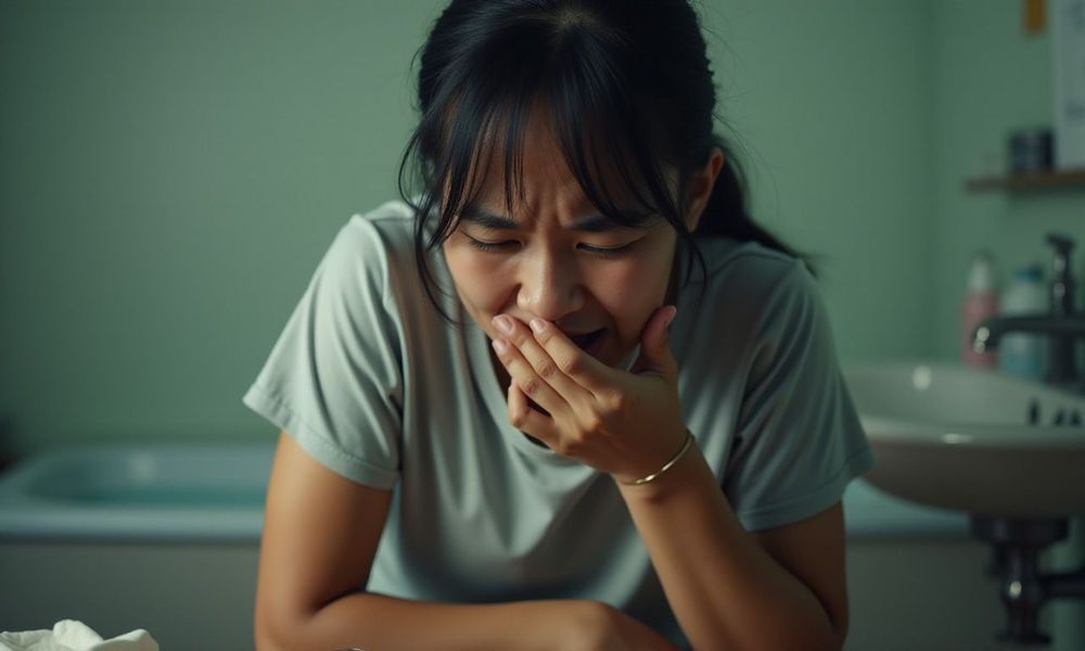 Một số triệu chứng phổ biến bao gồm buồn nôn và nôn, do sự tích tụ các chất độc trong cơ thể gây ra.