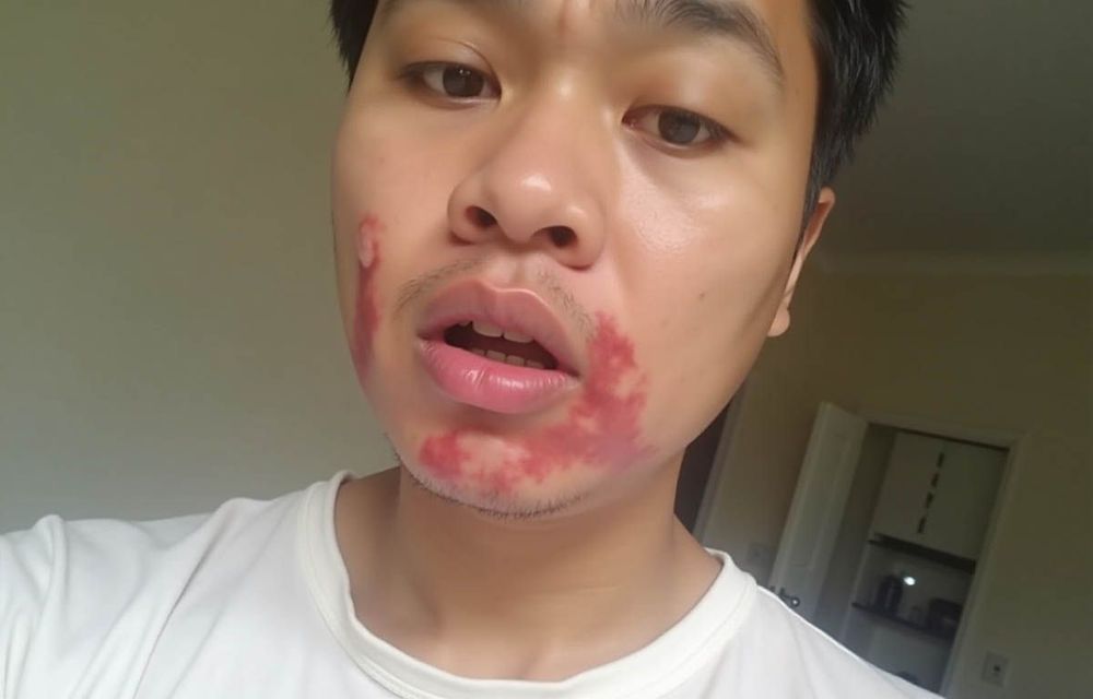 Phát ban, nổi mề đay là một trong những triệu chứng khi bị dị ứng dị ứng vỏ tôm cua.