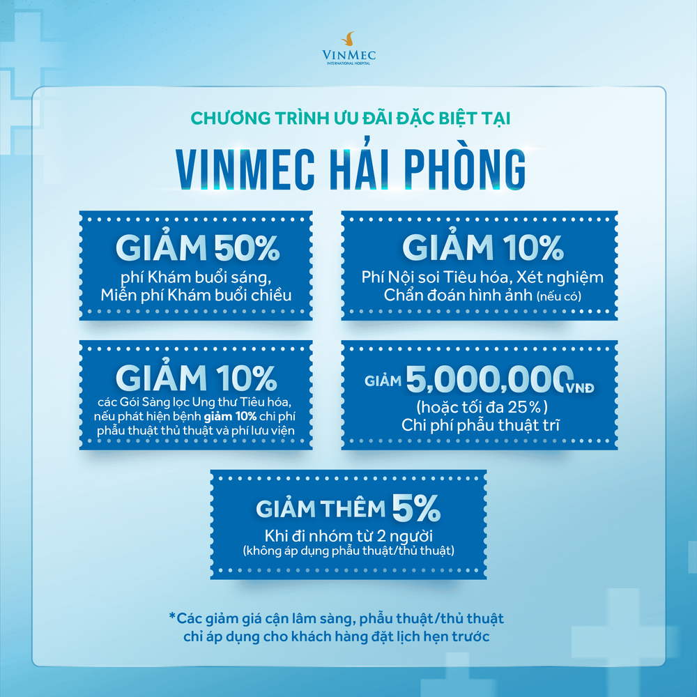 Chăm sóc hệ tiêu hóa cùng Vinmec Hải Phòng áp dụng đến 17/11/2025