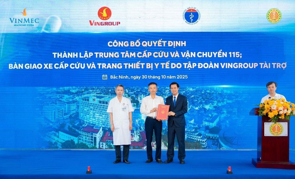 Vingroup hỗ trợ Bắc Ninh xây dựng hệ thống cấp cứu hiện đại
