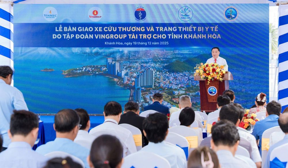 BSCKII. Trịnh Ngọc Hiệp - Phó Giám đốc Sở Y tế tỉnh Khánh Hòa phát biểu tại buổi lễ