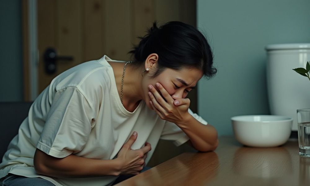 Buồn nôn là một trong những triệu chứng thường gặp của viêm loét thực quản