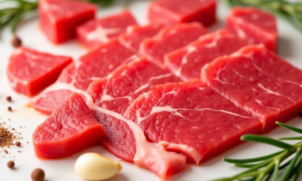 Cách trị gai cột sống lưng tại nhà hiệu quả là hạn chế thịt đỏ.