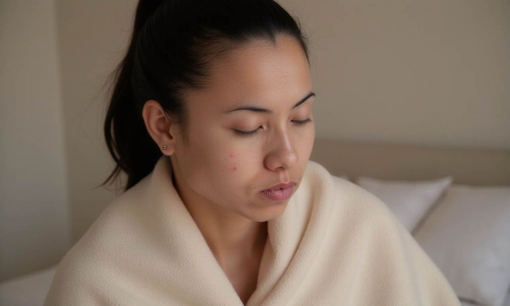 Khi bệnh tiến triển nặng, người bệnh có thể bị sốt.