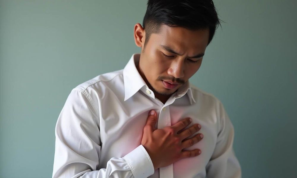 Chụp X-quang phổi nhằm chẩn đoán dấu hiệu bệnh hô hấp như đau ngực, khó thở.