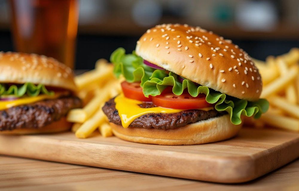 Người bệnh cần tránh các thực phẩm chế biến sẵn như hamburger.
