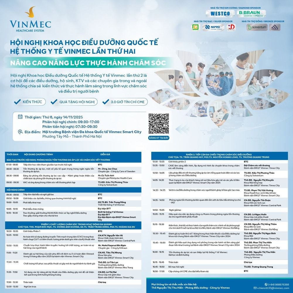 Hội nghị khoa học điều dưỡng quốc tế hệ thống y tế Vinmec lần thứ hai