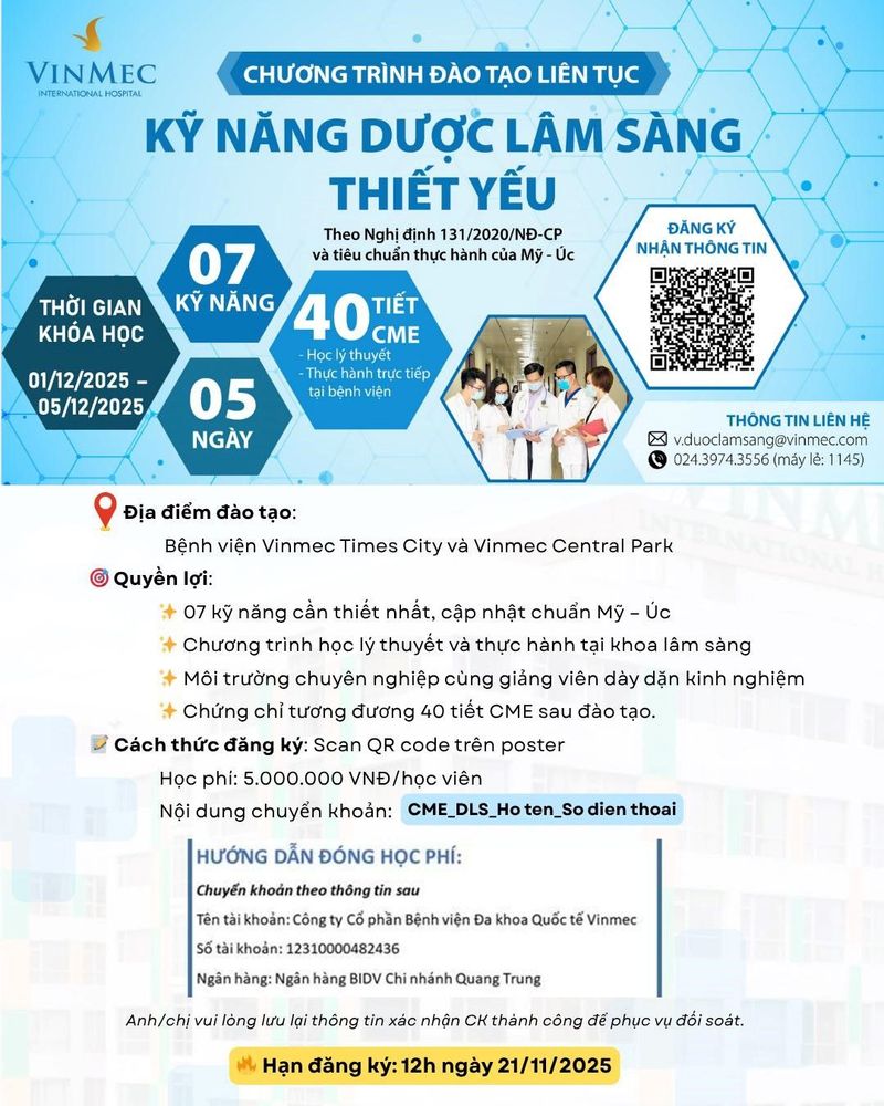 “Kỹ năng Dược lâm sàng thiết yếu - khóa 5”