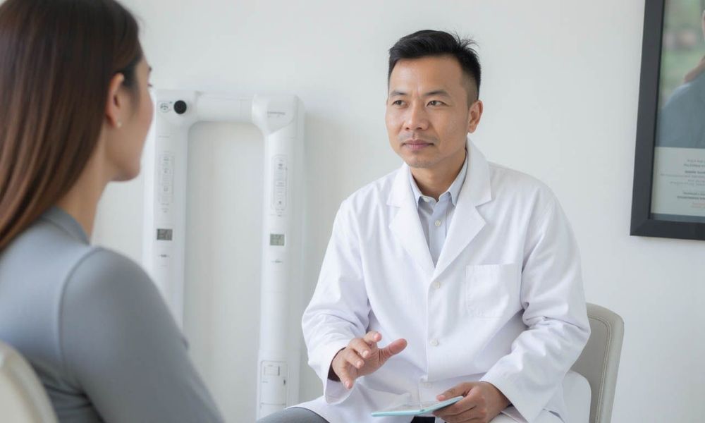 Người bệnh nên đi gặp bác sĩ để biết cách nhận biết đau lưng hay đau thận.