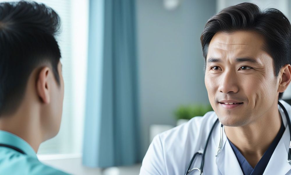 Người bệnh gặp tình trạng tê cánh tay trái nên tìm kiếm sự tư vấn y tế từ bác sĩ.