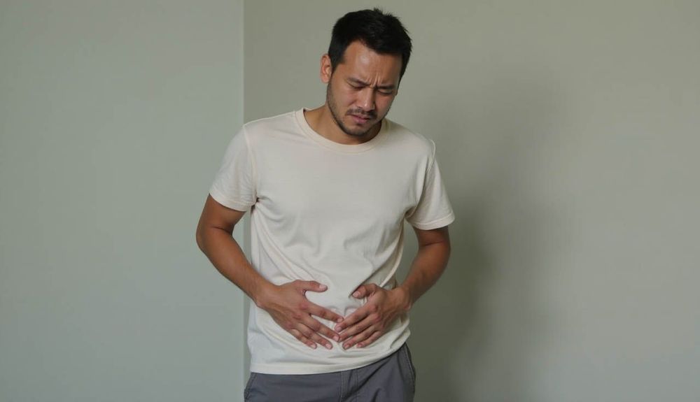 Rối loạn tiêu hóa do viêm loét dạ dày tá tràng có thể khiến người bệnh thấy đau bụng.
