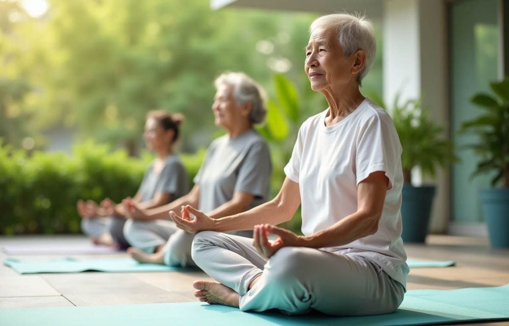 Tập ngồi thiền để thư giãn tinh thần giúp giảm nguy cơ loét dạ dày.