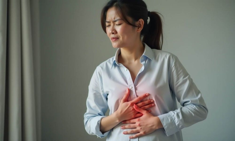 Triệu chứng của thoát vị khe hoành và trào ngược dạ dày thực quản thường tương đối giống nhau, có thể kể đến như: đau hoặc khó chịu ở ngực, ợ nóng,...
