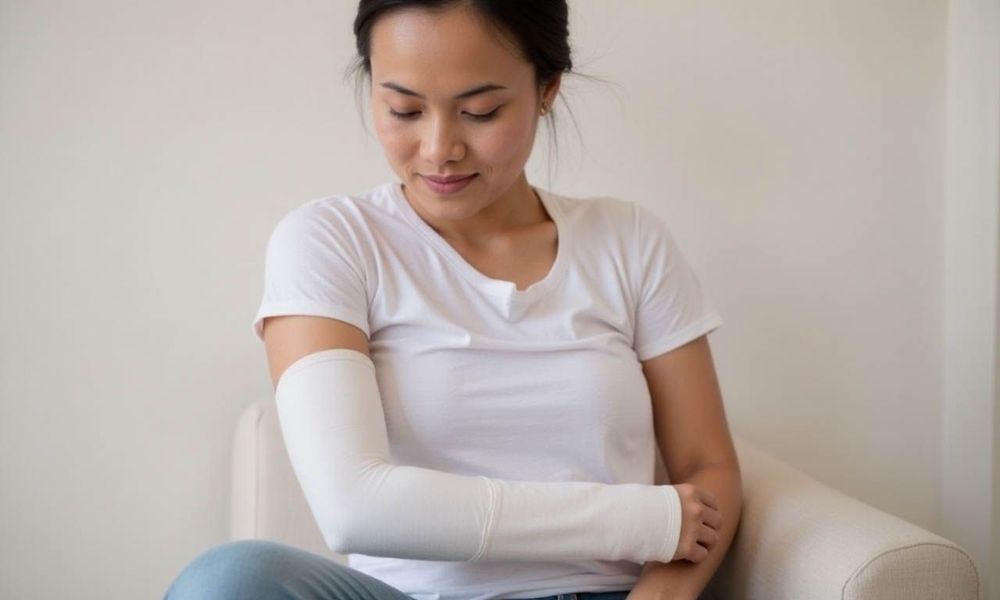 Tư thế ngủ khi bó bột tay khá quan trọng trong việc quá trình hồi phục của chấn thương.