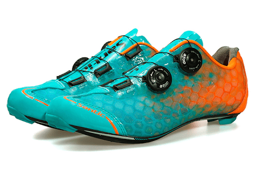 For cycling, it's best to choose shoes with a recessed and flexible sole.