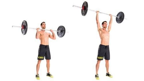 You will need a barbell to perform the overhead press.
