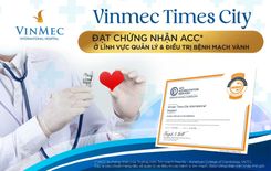 Vinmec Times City là đơn vị đạt chứng nhận ACC ở lĩnh vực quản lý & điều trị bệnh mạch vành